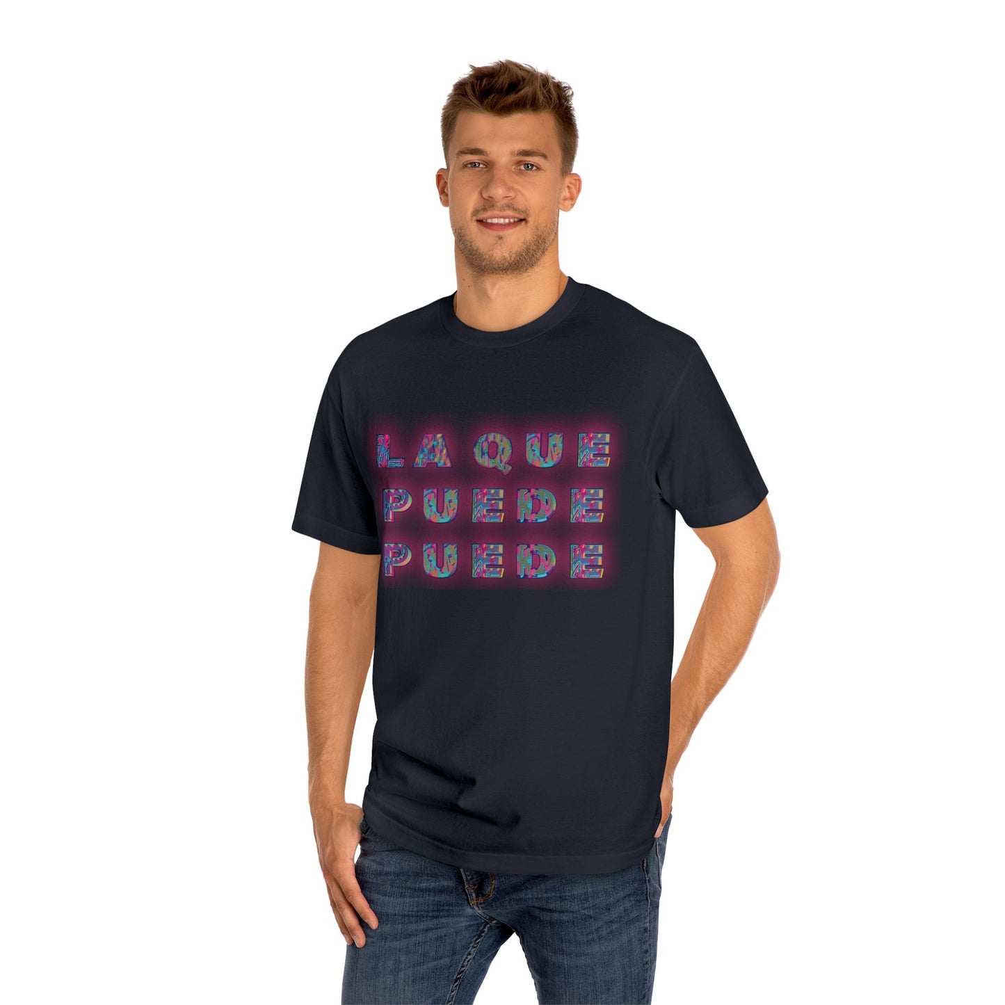 La Que Puede Puede in NEON - Black Unisex Tee