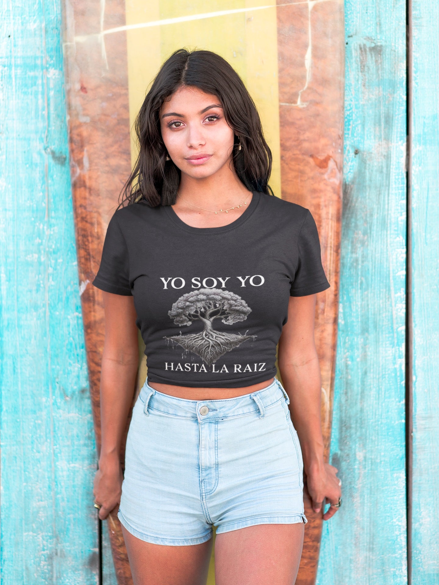 Yo Soy Yo Tee bold graphic t-shirt by M.B. Salas Designs inspired by Natalia Lafourcade Eco-friendly Yo Soy Yo statement tee NYC and Hasta La Raíz inspired