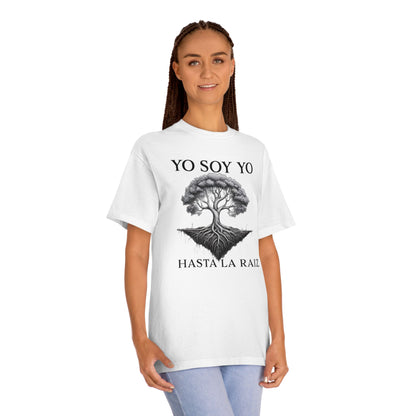 Yo Soy Yo Tee bold graphic t-shirt by M.B. Salas Designs inspired by Natalia Lafourcade Eco-friendly Yo Soy Yo statement tee NYC and Hasta La Raíz inspired