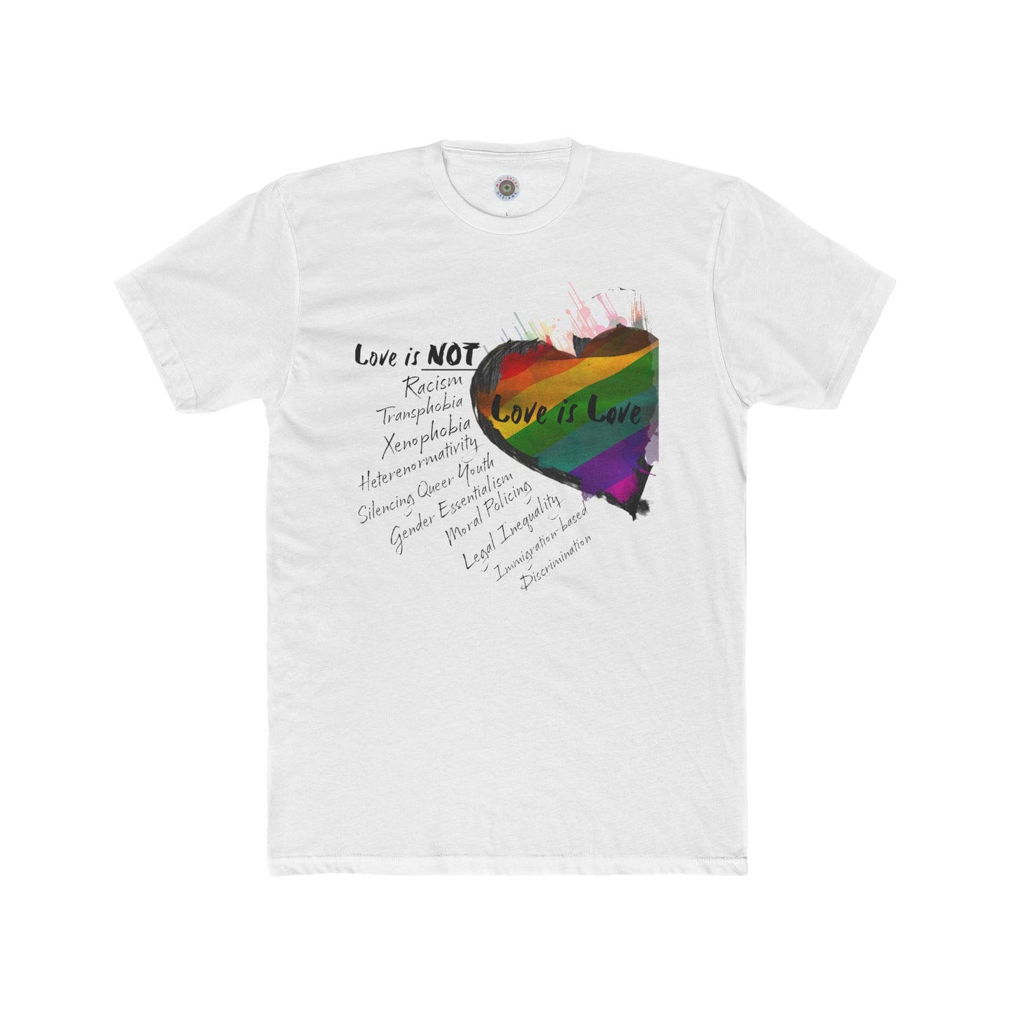 Pride 2025: Love is NOT - Unisex Cotton Crew Tee