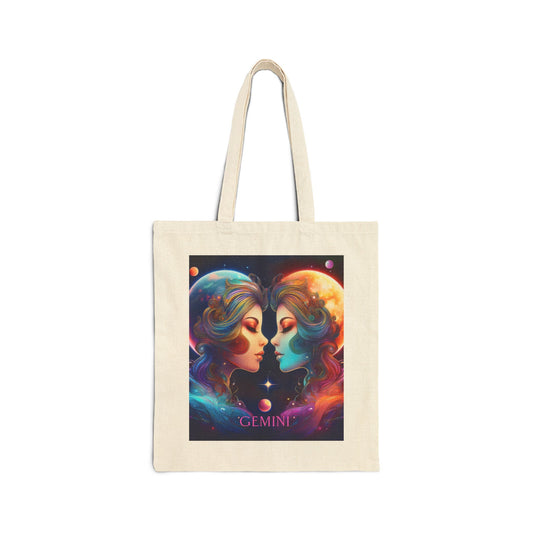 Gemini Canvas Tote Bag